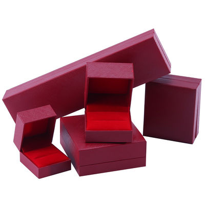 हस्तनिर्मित इको कार्डबोर्ड फ्लिप लाल ज्वेलरी बॉक्स अनुकूलन योग्य ज्वेलरी बॉक्स