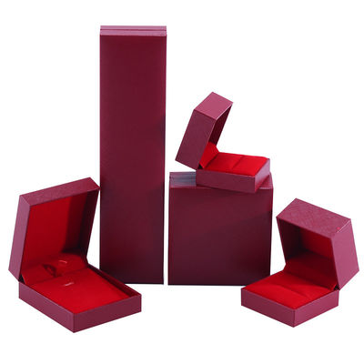 हस्तनिर्मित इको कार्डबोर्ड फ्लिप लाल ज्वेलरी बॉक्स अनुकूलन योग्य ज्वेलरी बॉक्स