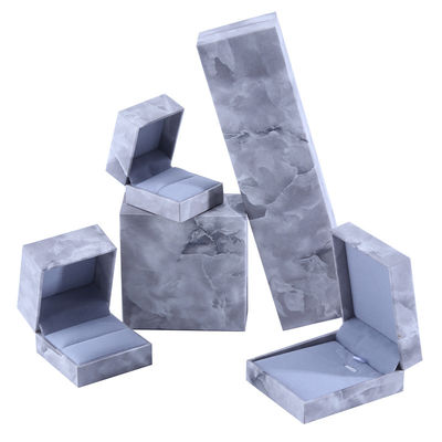 हस्तनिर्मित इको कार्डबोर्ड फ्लिप संगमरमर आभूषण बॉक्स अनुकूलन आभूषण बॉक्स