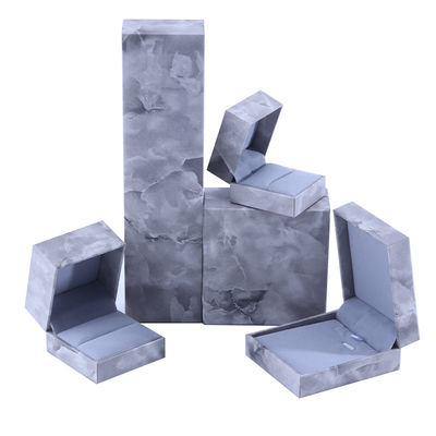 हस्तनिर्मित इको कार्डबोर्ड फ्लिप संगमरमर आभूषण बॉक्स अनुकूलन आभूषण बॉक्स