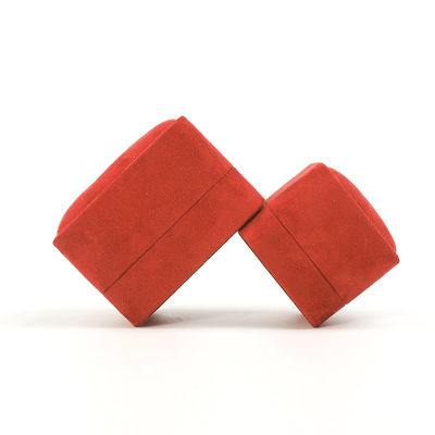 वर्ग लाल मखमल आभूषण अंगूठी बॉक्स अनुकूलन आभूषण बॉक्स पैकेजिंग