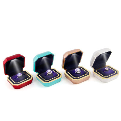 हानहोंग बहुरंगी कंगन के लिए प्लास्टिक मखमल आभूषण बक्से बालियां आभूषण प्रकाश