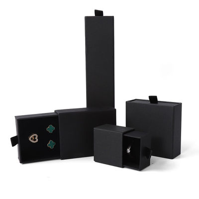 आयताकार आभूषण बॉक्स पर्यावरण के अनुकूल वर्ग कागज गुलाबी दराज आभूषण बॉक्स